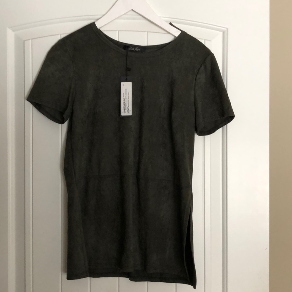 Faux Suede shirt sleeve
